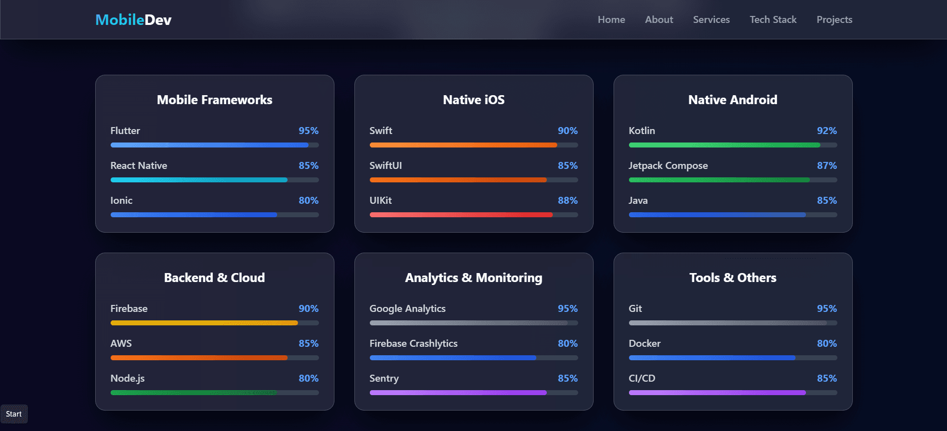 Mobile Developer Portfolio screenshot 4