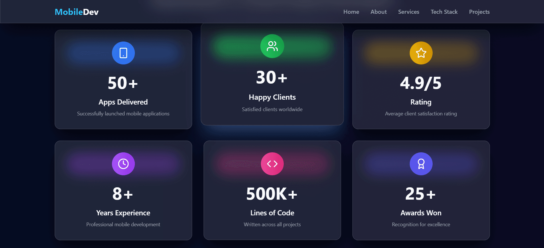 Mobile Developer Portfolio screenshot 5